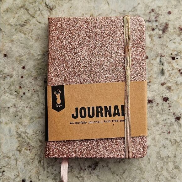 A6 Buffalo Journal Sparkle Pink Notebook - Picture 2 of 9